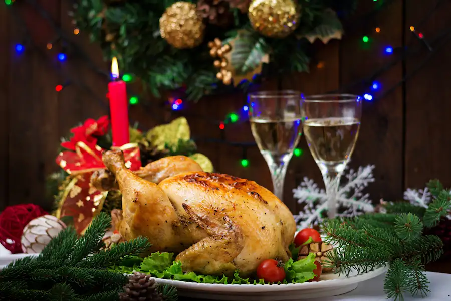 Pavo de cena de navidad